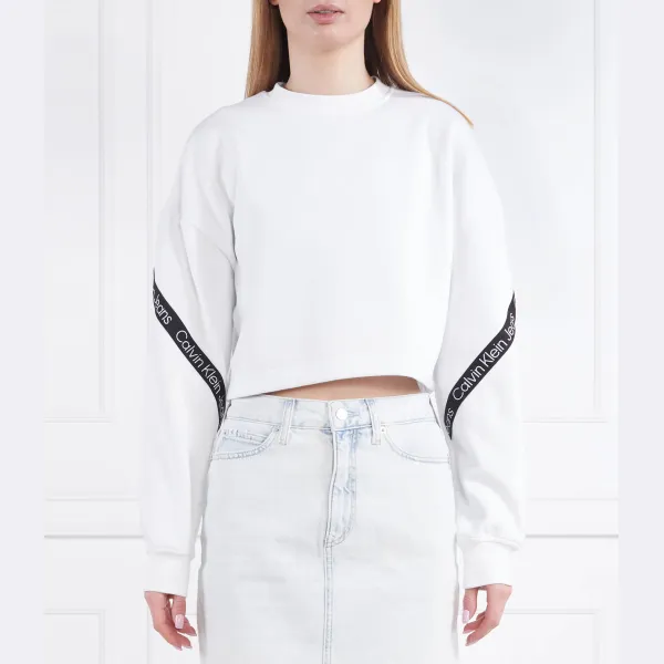 

Укороченная толстовка Calvin Klein, белый