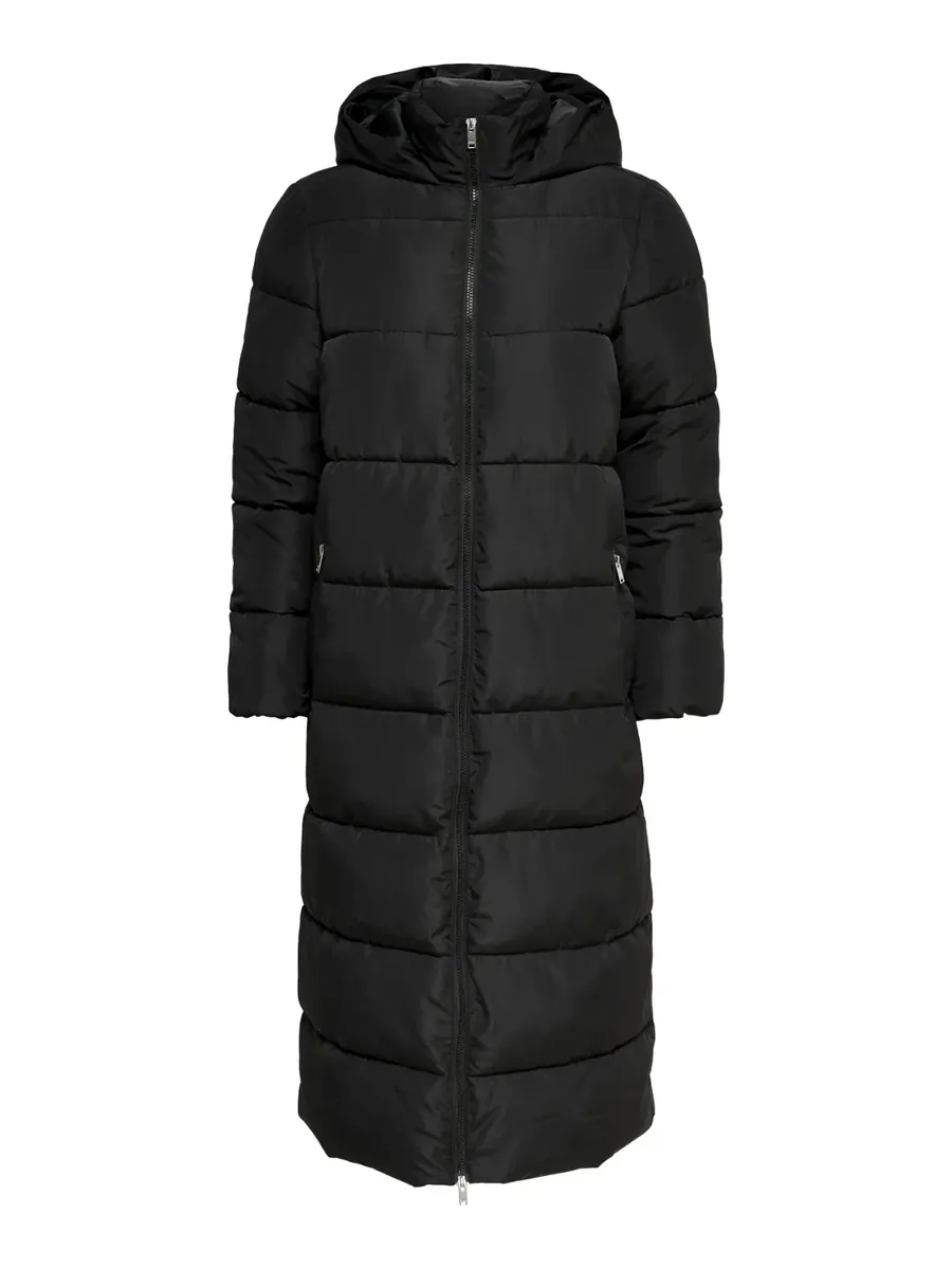 

Only стеганое пальто "ONLANNA X LONG HOOD PUFFER COAT OTW", черный