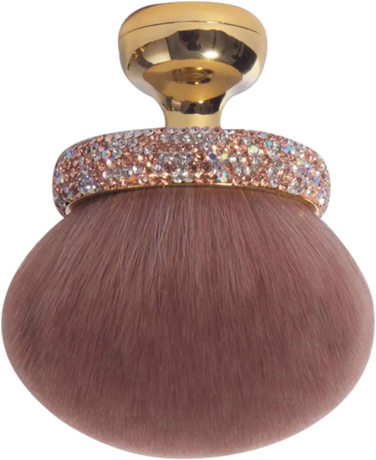 Кисть для макияжа Mushroom, бренд No brand, золотой цвет, 1 шт.