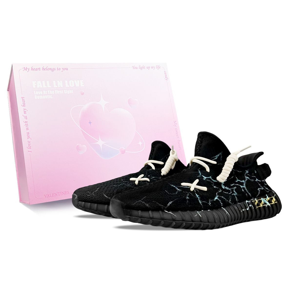 

Adidas Originals Yeezy Boost 350 V2 низкие повседневные кроссовки унисекс черно-синие, цвет Black Blue