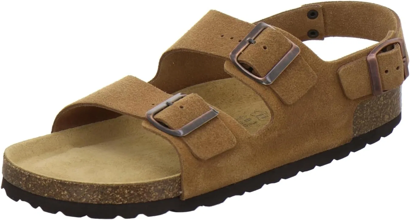 Удобные мужские сандалии AFS-Schuhe, кожа, размер 40-47, производство Германия, Cognac Velour