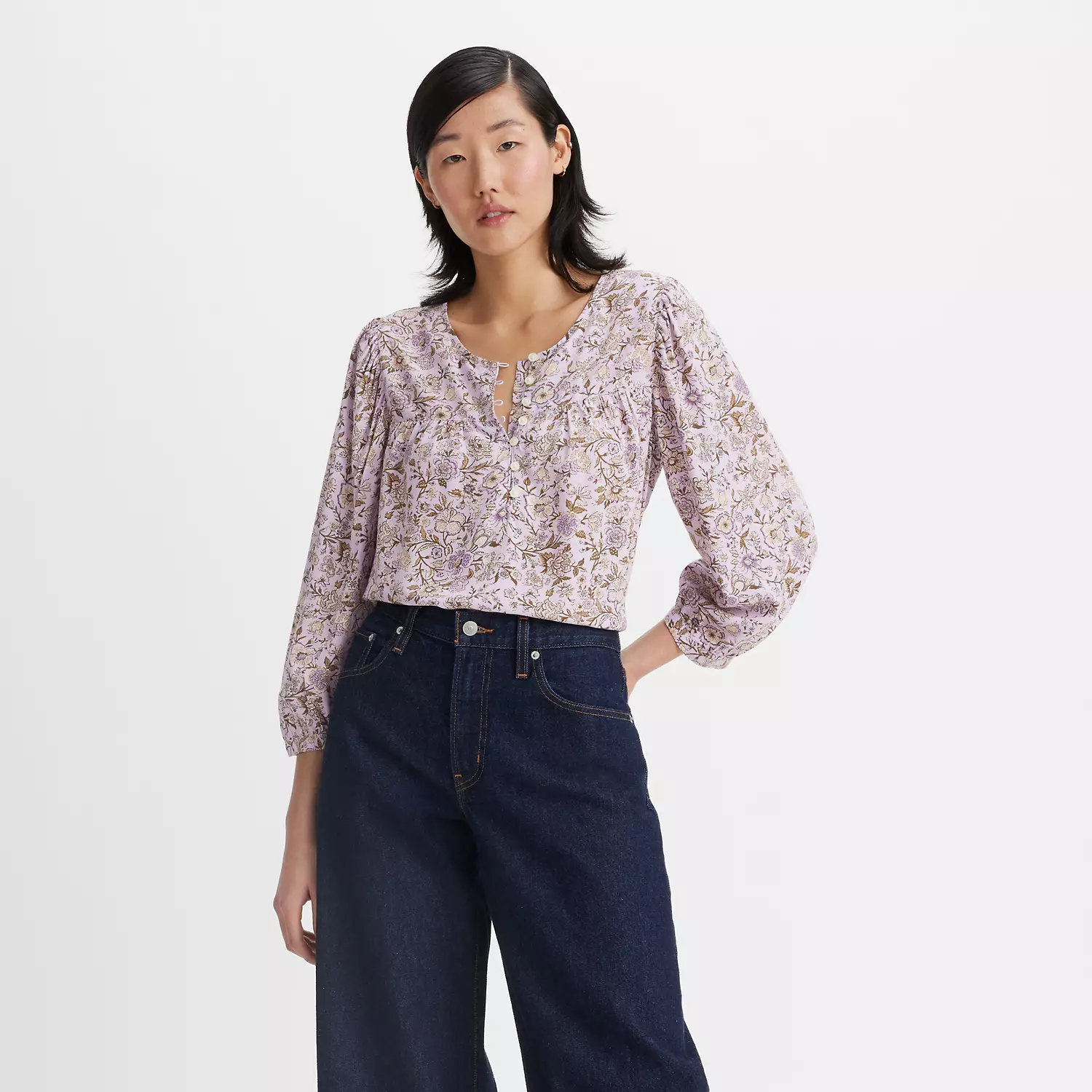 

Блузка Хэлси Levi's, цвет Tapestry Floral Lave - Multi-Color
