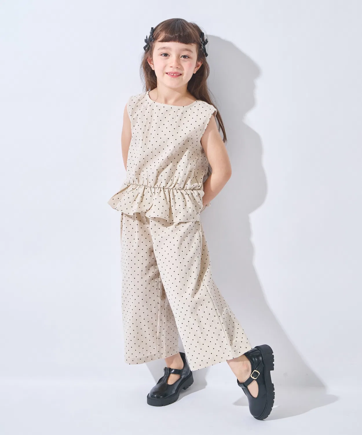 Детский костюм с оборками ever closet 7/8 длины бежевый