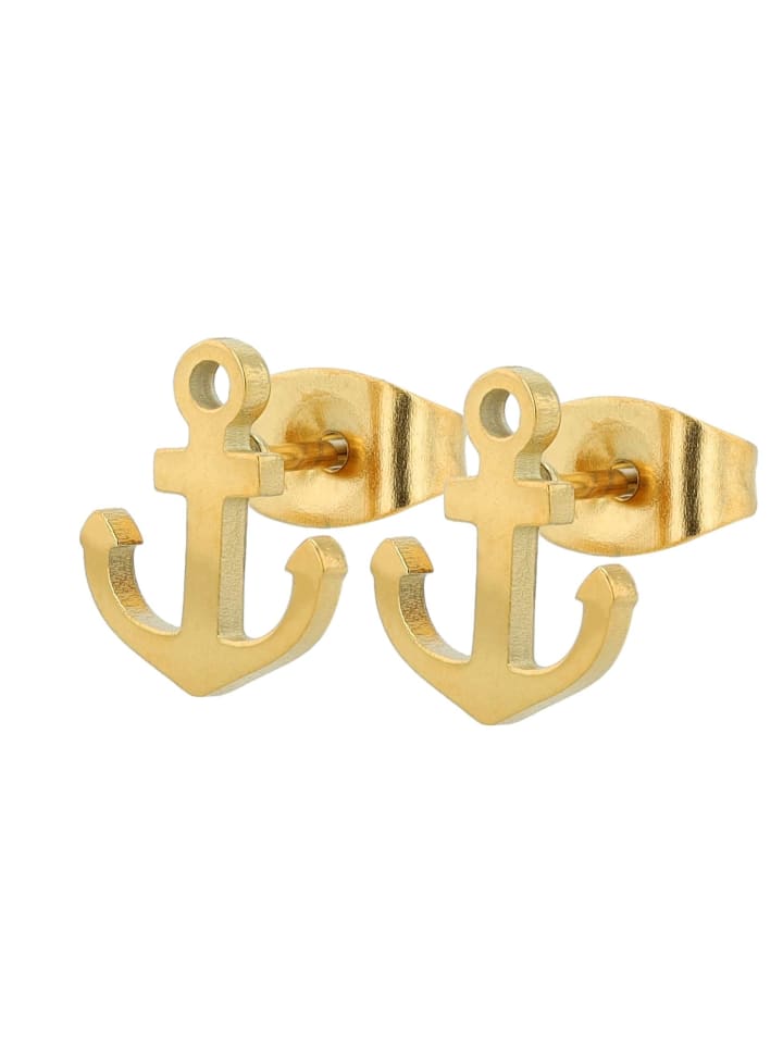 

Adeliás Серьги унисекс - серьги-гвоздики из нержавеющей стали в золотом исполнении