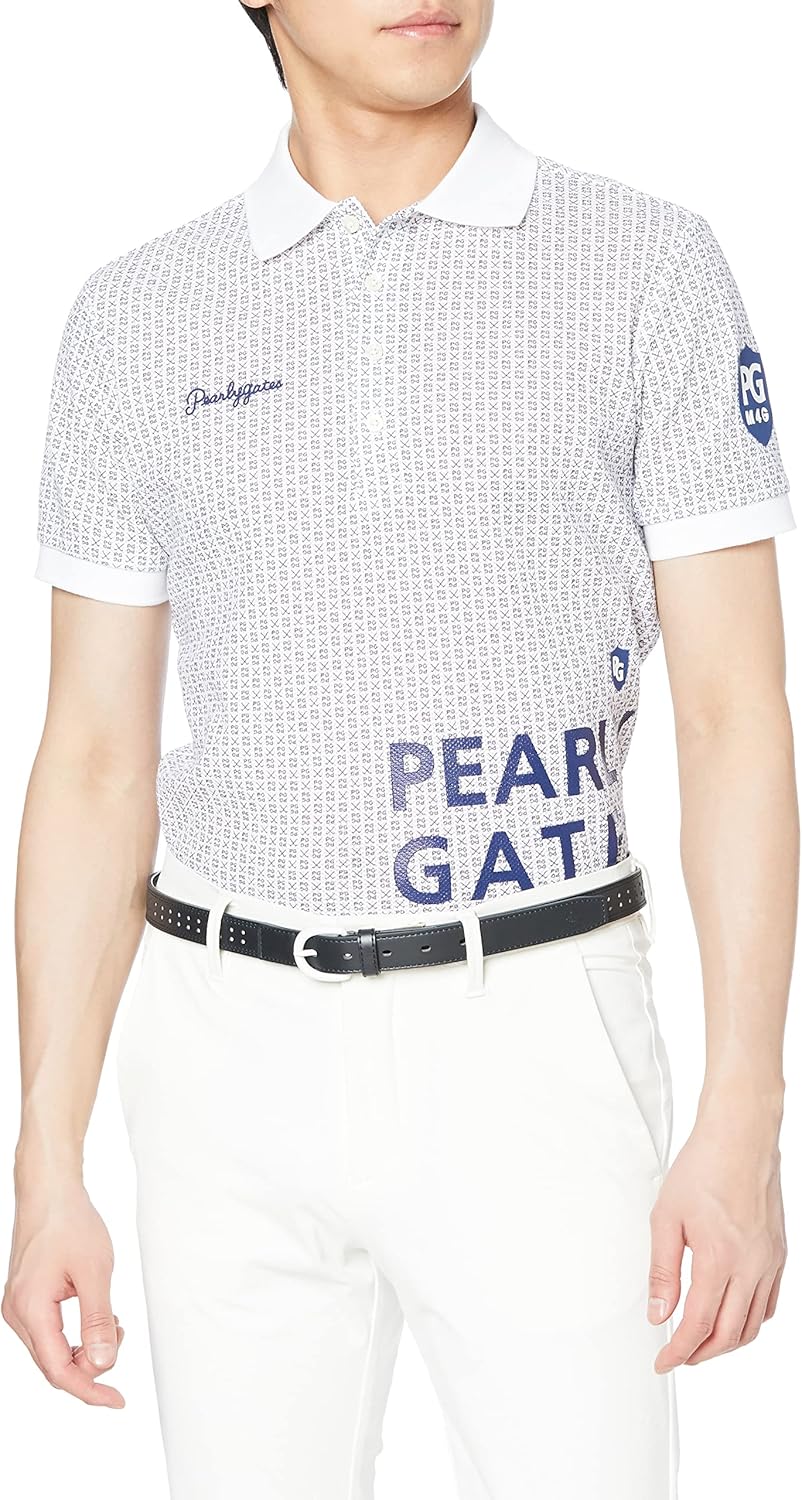 

Мужская поло-рубашка с коротким рукавом Parly Gates 053-3160405 (мелкий узор, легкая ткань) / для гольфа Pearly Gates