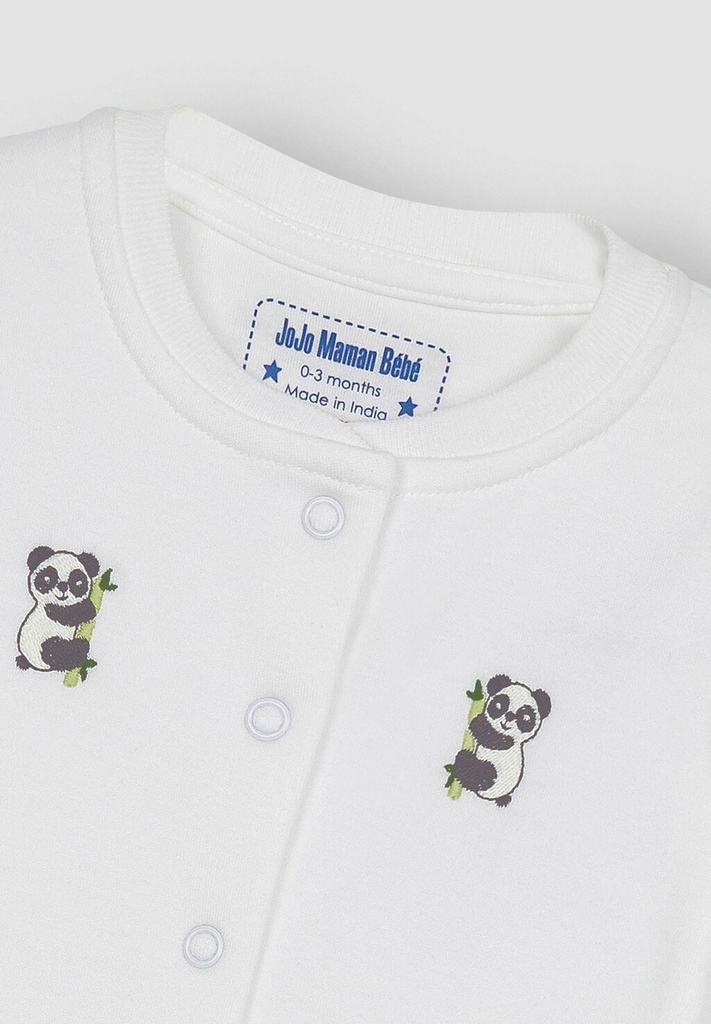

Костюм для сна PANDA EMBROIDERED REGULAR FIT JoJo Maman Bébé, белый