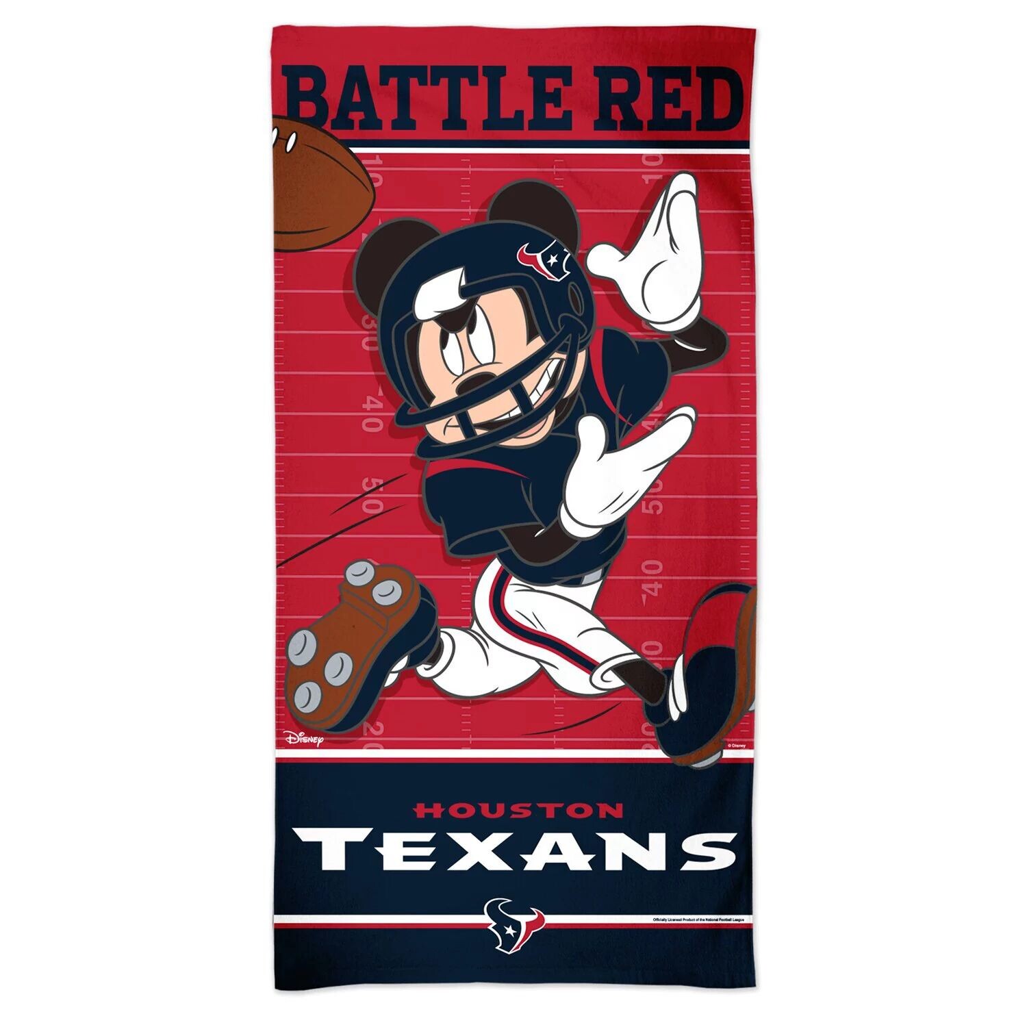 

Пляжное полотенце WinCraft Houston Texans 30 x 60 дюймов Disney Spectra