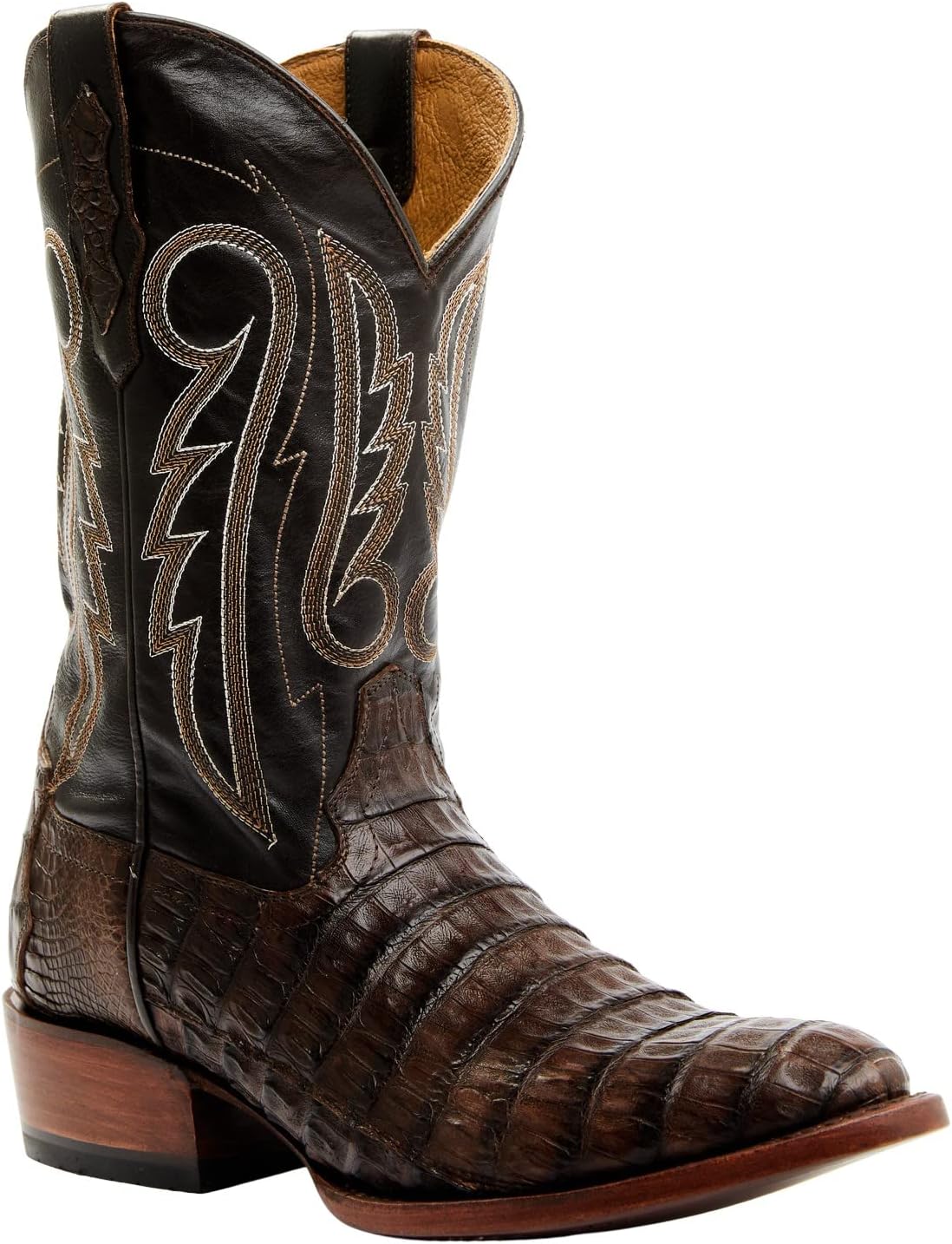

Мужские вестерн-сапоги Cody James с экзотической кожей каймана, круглый носок - Bbe4521-01, коричневый