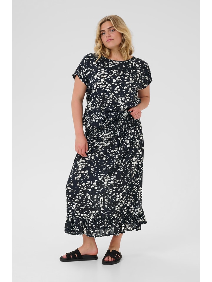 

KAFFE curve Черно-белая блузка