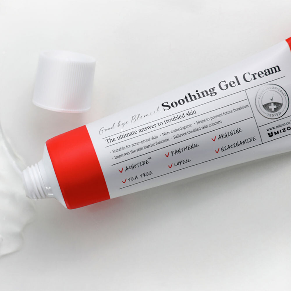 Крем для лица Mizon — Увлажняющий для ухода за лицом Good bye blemish soothing gel cream, 55 мл — фото 3