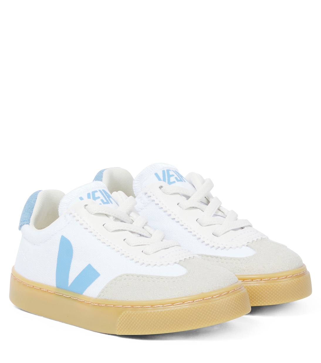 

Холщовые кроссовки Volley Veja Kids, White_Aqua