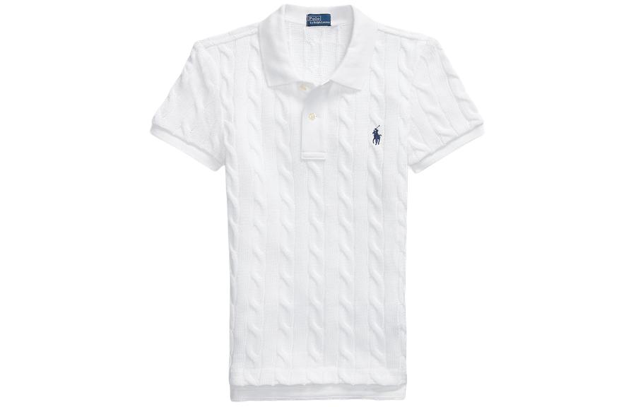 Футболка поло FW23 женская белая Polo Ralph Lauren — фото 2