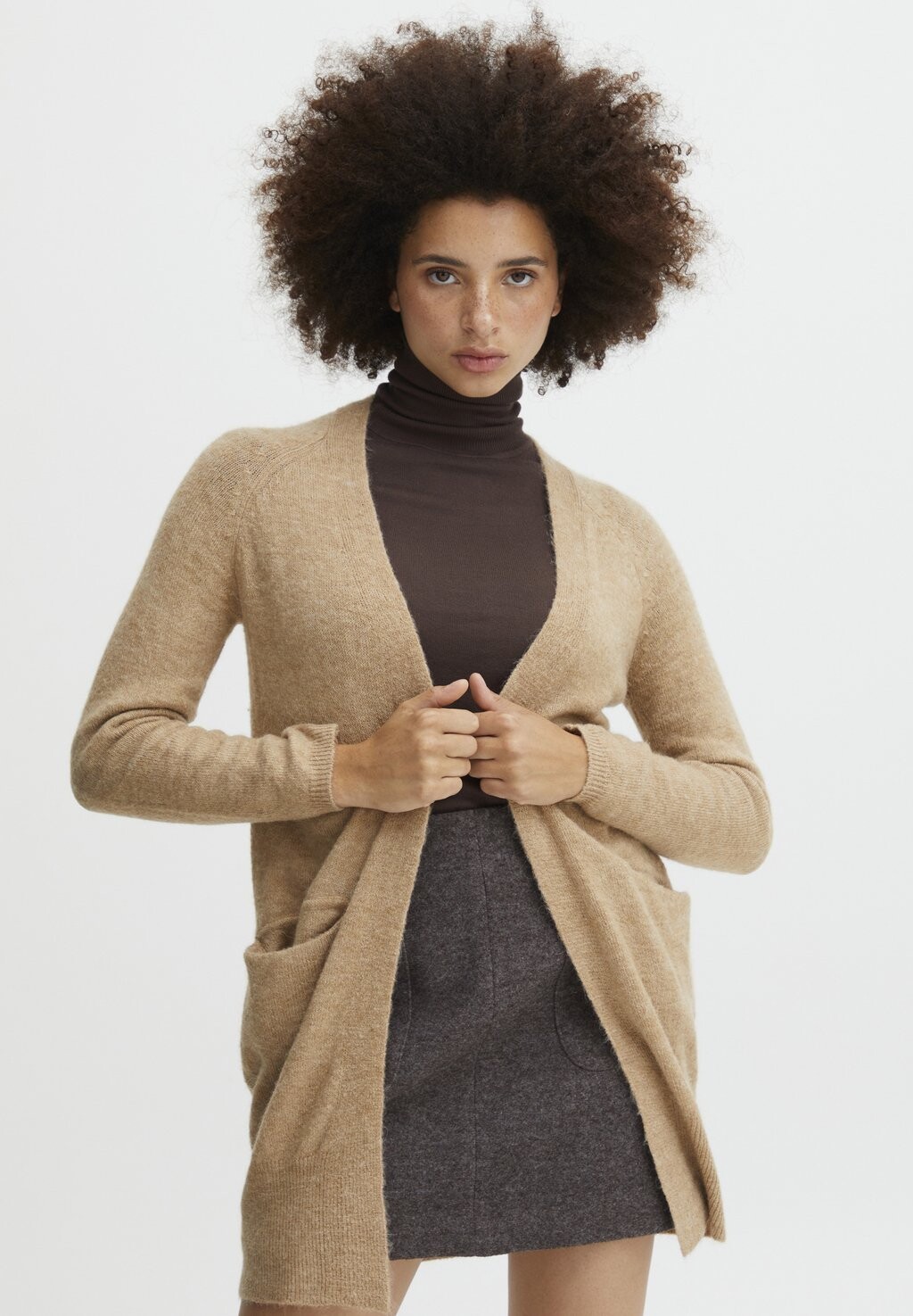 

Кардиган ICHI КАМАРА, цвет mottled beige