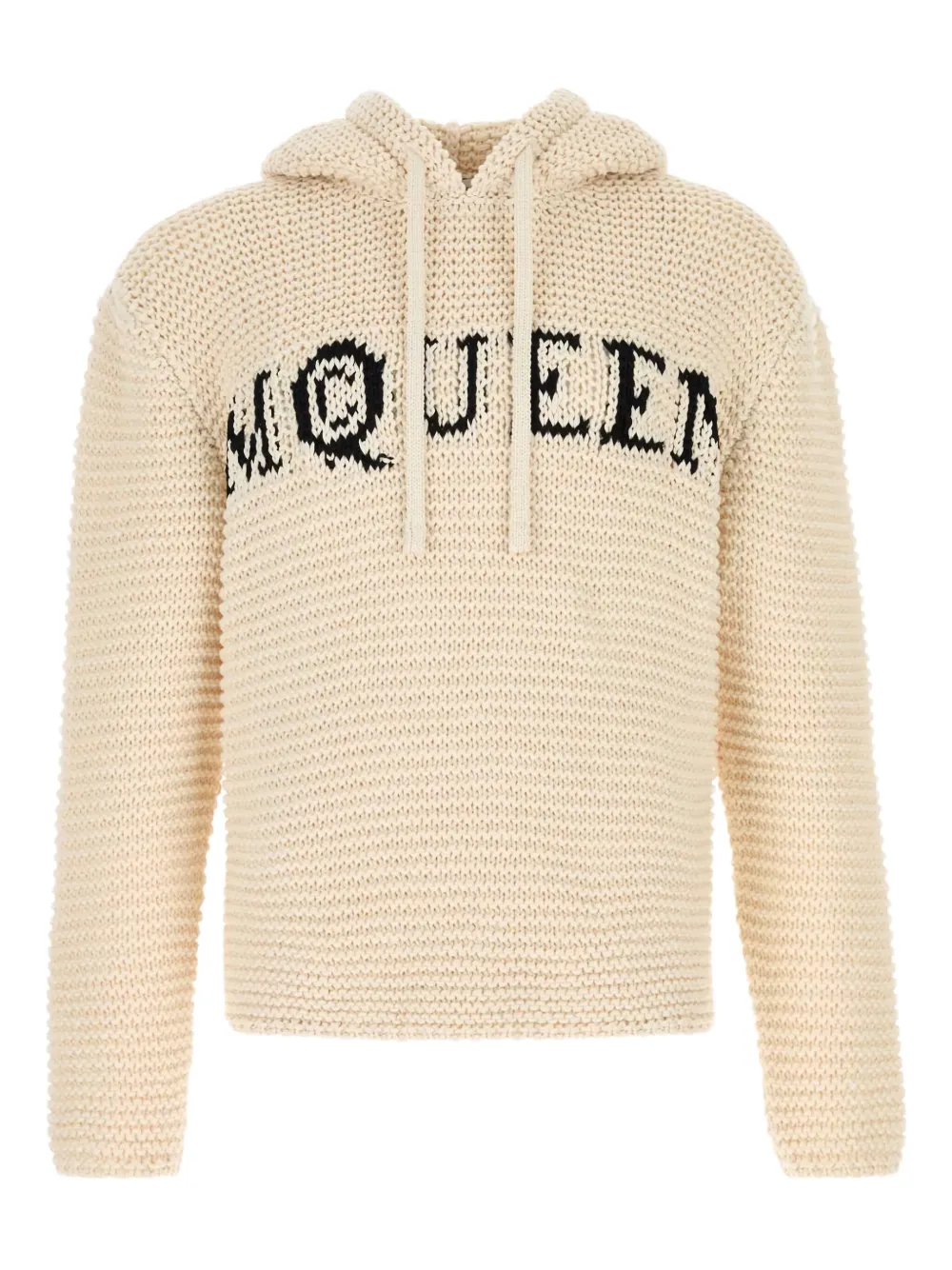 

Толстовка с логотипом и интарсией Alexander McQueen, нейтральный