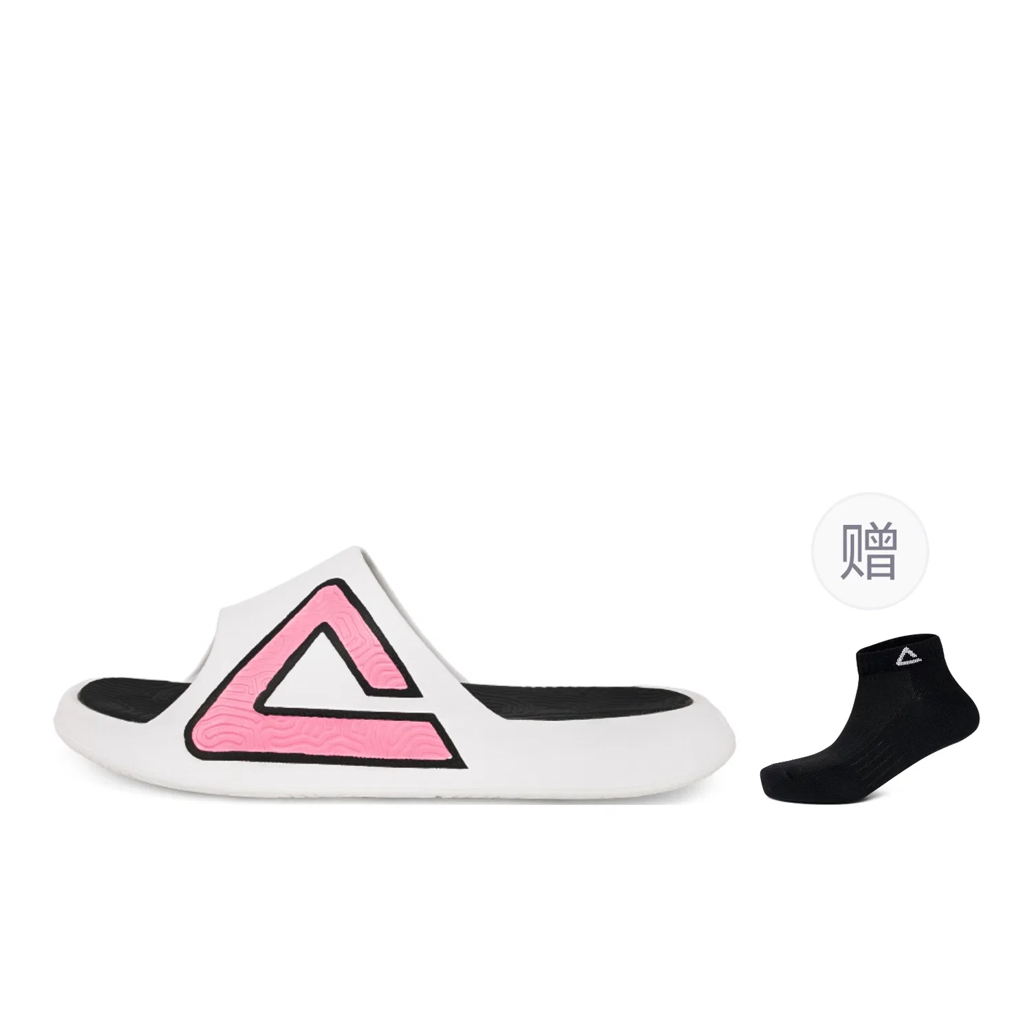 Шлепанцы PEAK White/Black/Pink