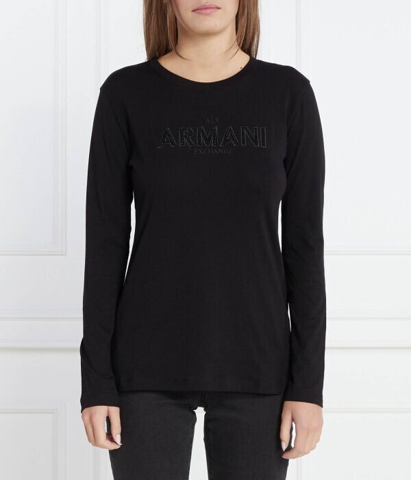 

Блуза женская Armani Exchange с логотипом, черный