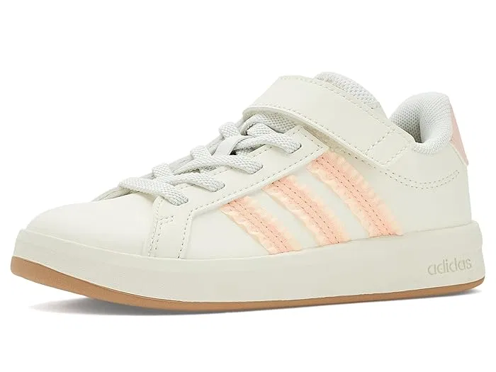 Кроссовки детские Grand Court 3.0 Adidas Kids, White/Blush Pink/Gum — фото 2