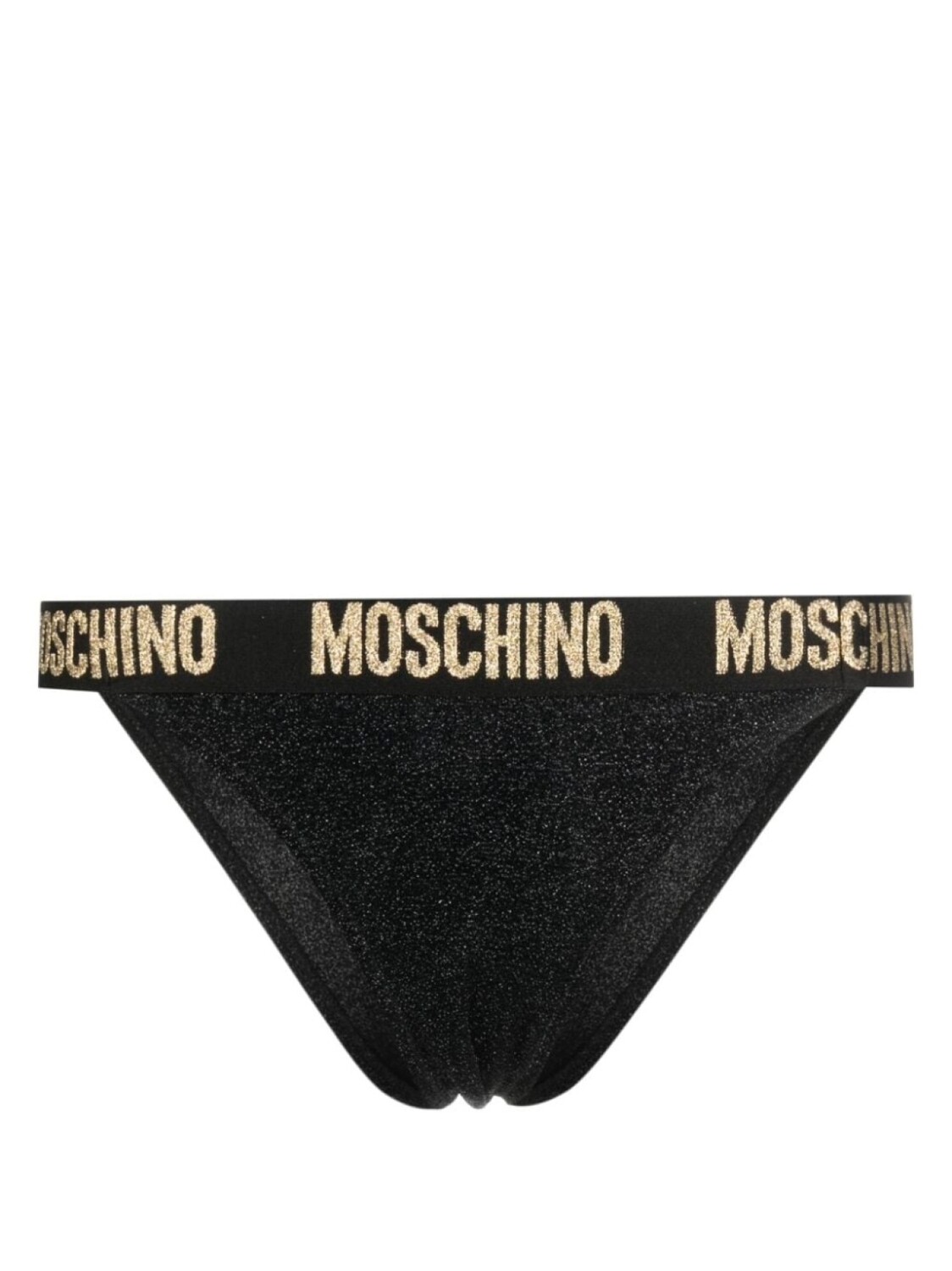 Moschino плавки бикини с логотипом, черный