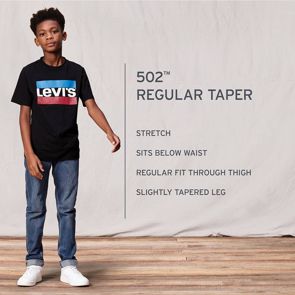 Джинсы с зауженным кроем Levi's 502 Strong Performance для мальчиков 4–20 лет, цвет Good Guy — фото 4