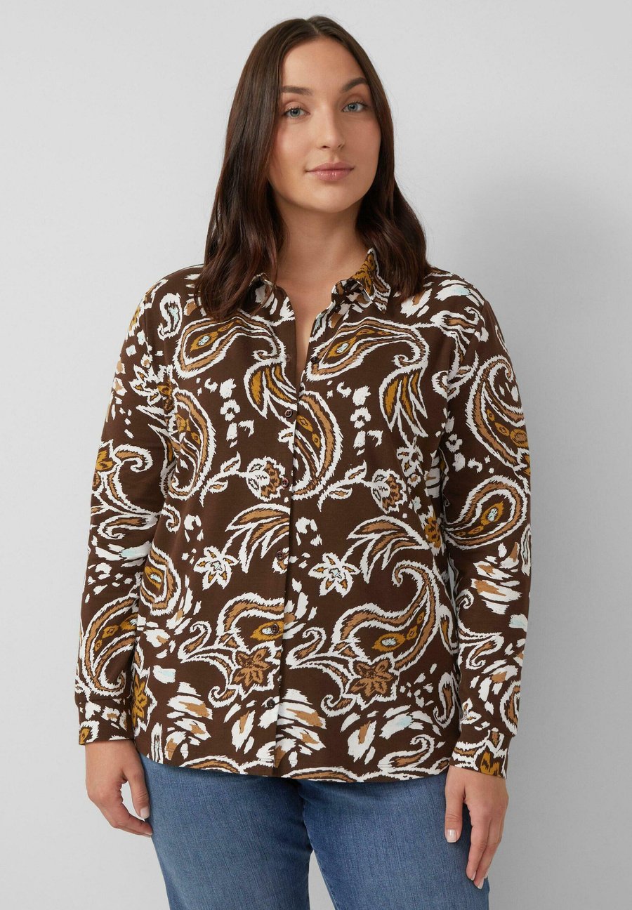 

Блуза s.Oliver Button-down blouse, Dunkelbraun/Brown