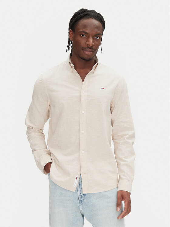 

Рубашка обычного кроя DM0DM20875 Tommy Jeans, бежевый