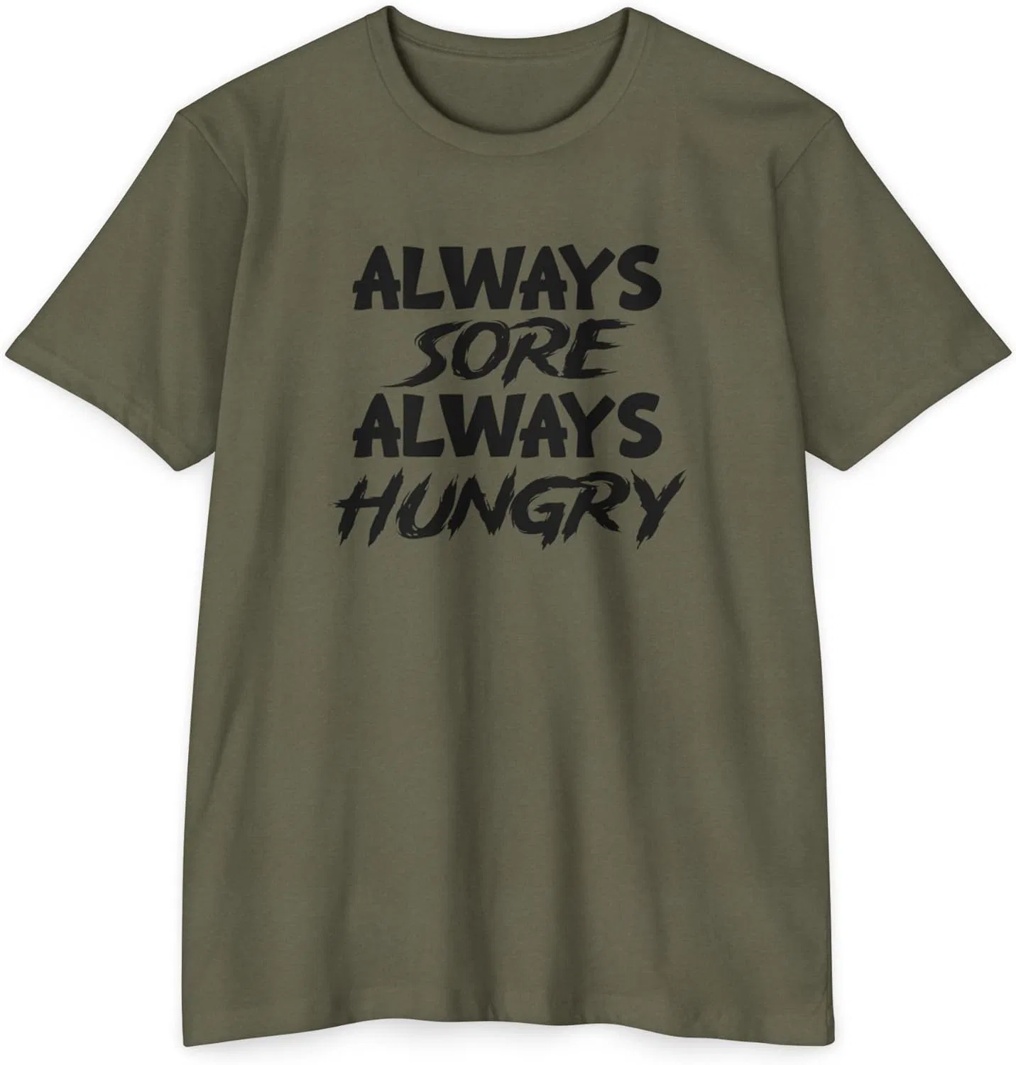 Футболка Always Sore Always Hungry - темная мотивация для спортзала, тренировок, дисциплины и силы духа GENERIC, темно-зеленый