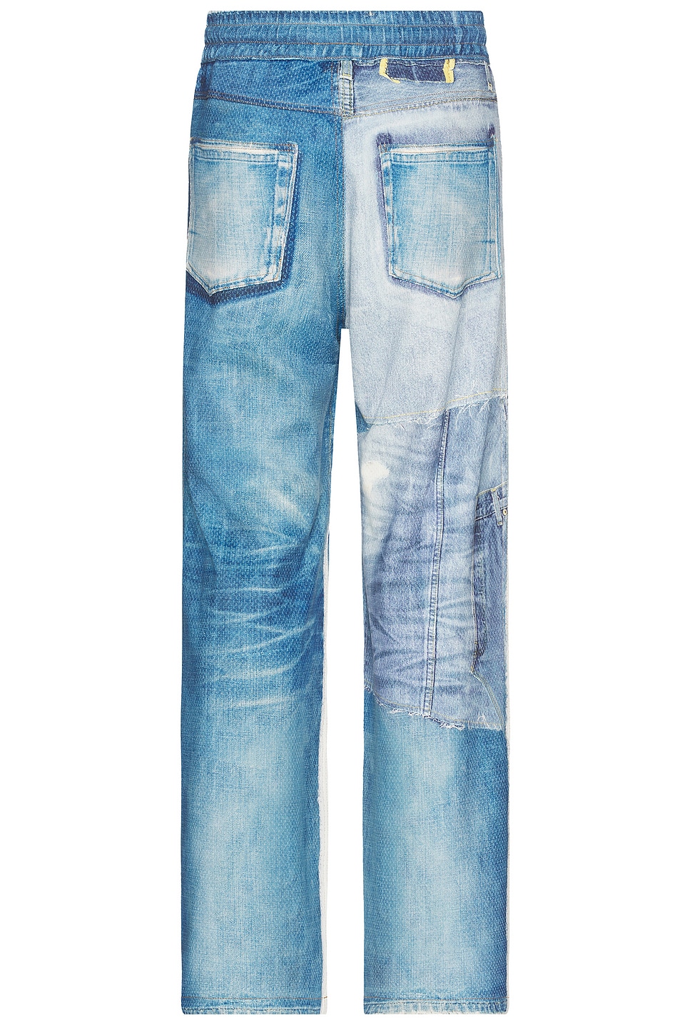 

Унисекс джинсовые брюки с эффектом обманки и сетчатыми вставками Andersson Bell, Print