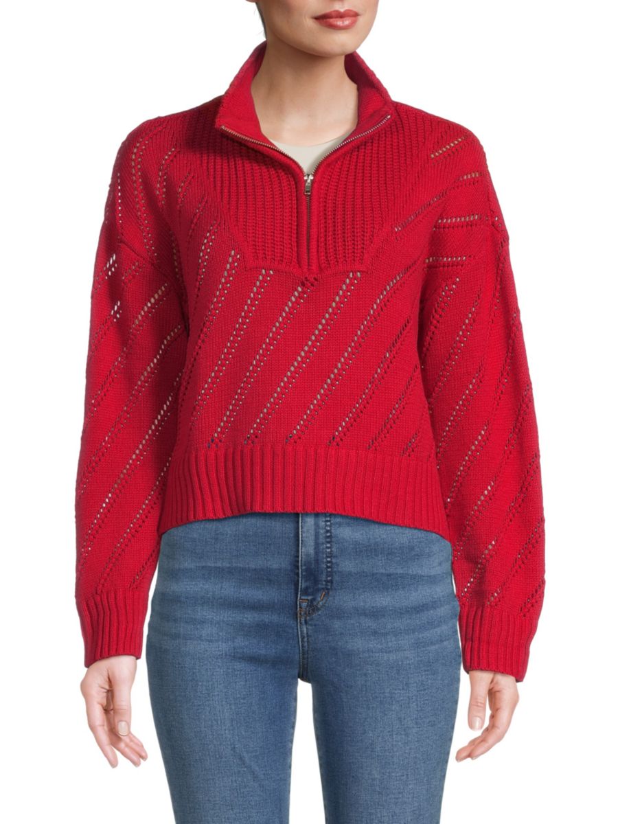 

Пуловер с открытой вязкой Design History, цвет Carmine