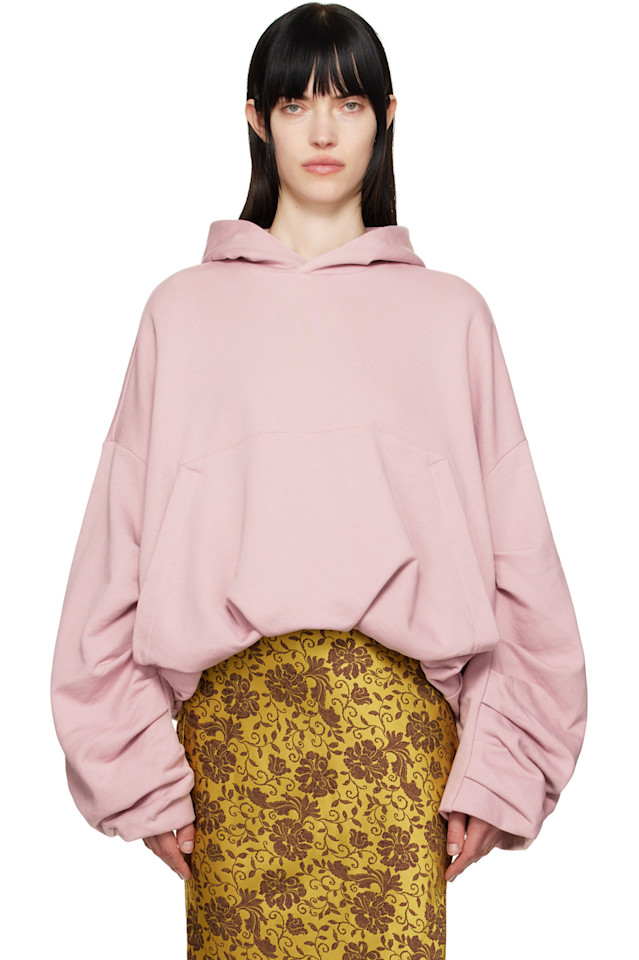 

Драпированный худи Dries Van Noten, розовый