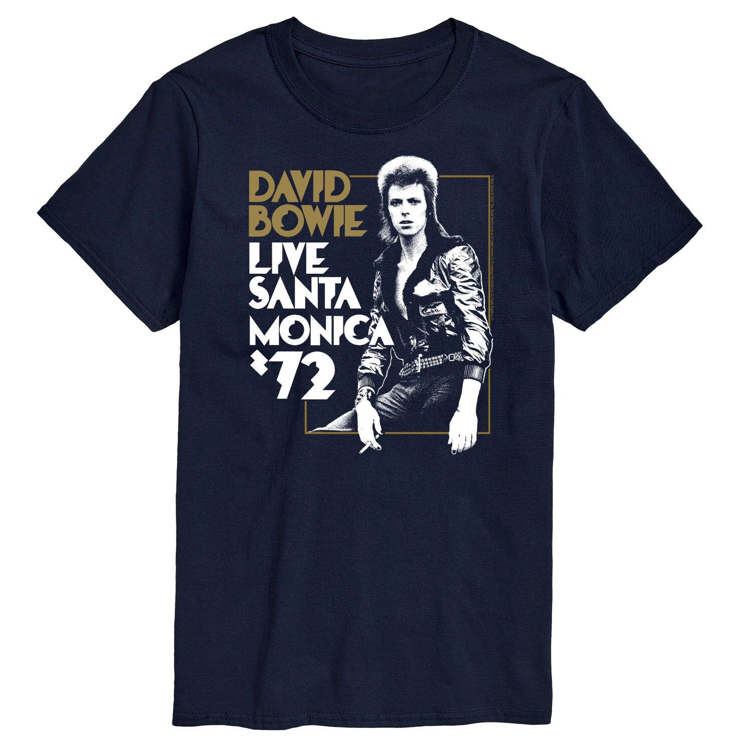

Футболка с рисунком Big & Tall David Bowie Santa Monica, Blue Licensed Character, синий