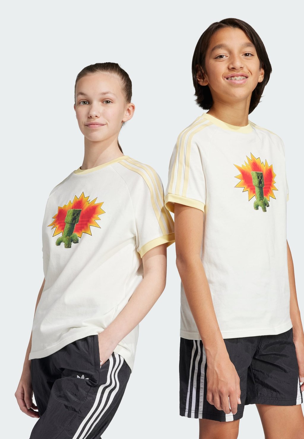 

Футболка с принтом MINECRAFT TEE UNISEX Adidas Originals, слоновая кость