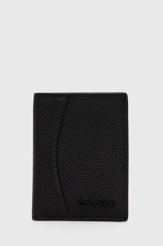 

Кожаный футляр для карт Calvin Klein, черный