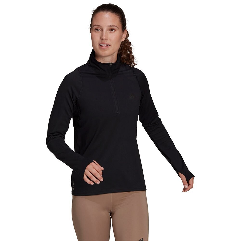 

Толстовка adidas Run Fast Half Zip, черный