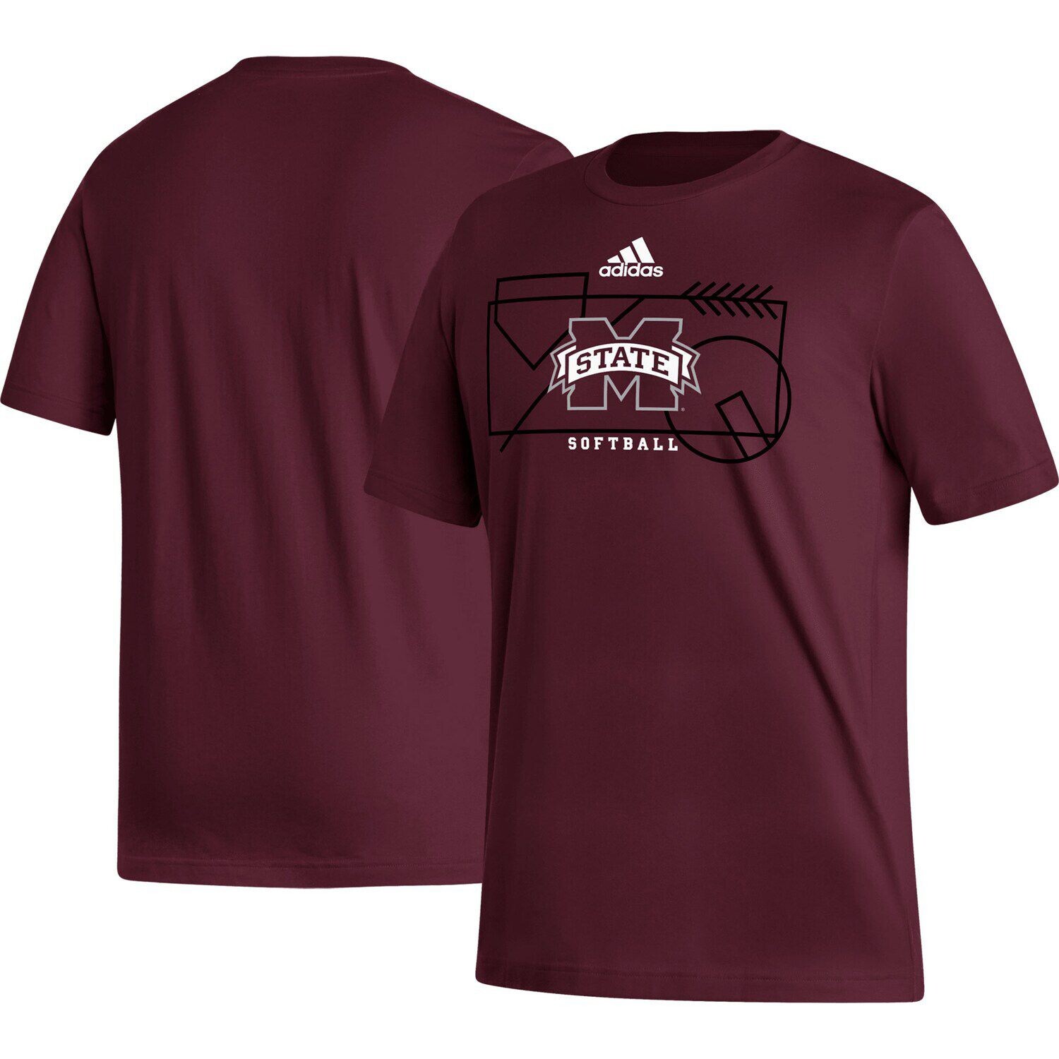 

Мужская темно-бордовая футболка Mississippi State Bulldogs Locker Lines Softball Fresh adidas, Красный, Мужская темно-бордовая футболка Mississippi State Bulldogs Locker Lines Softball Fresh adidas