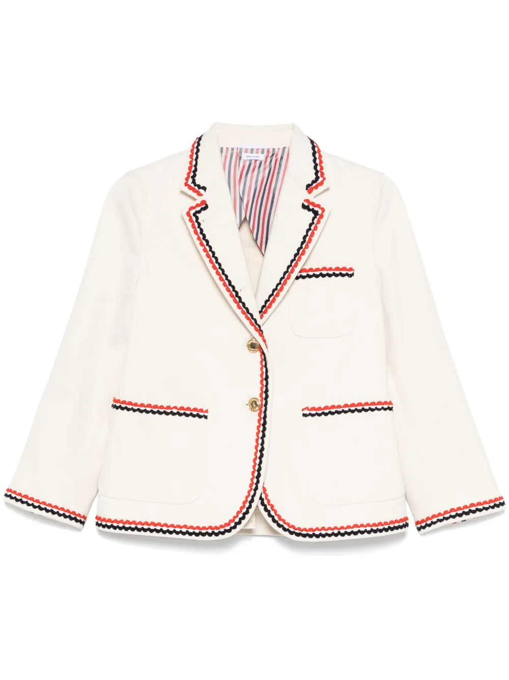 

Пиджак с полосками RWB THOM BROWNE, белый
