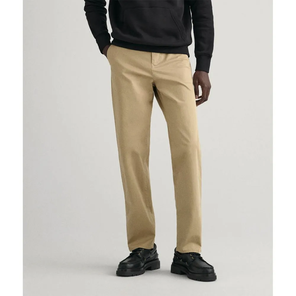 

Брюки чинос Gant Twill Regular Fit, зеленый