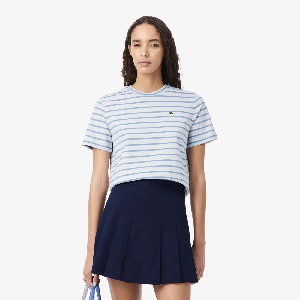 Футболка Lacoste с мультиполосками, синяя