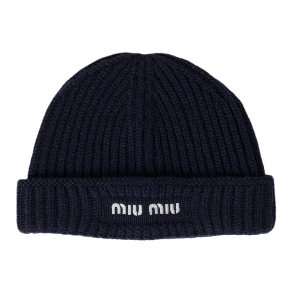 

MIU MIU Тканевая шапка унисекс синяя, Blue