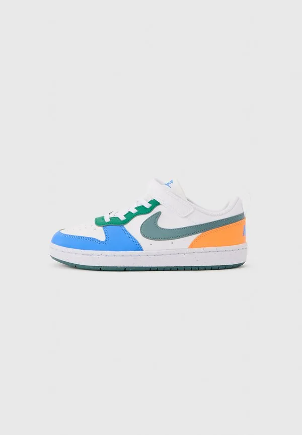 Кроссовки court borough recraft Nike Sportswear, White/Mineral Slate/Malachite/Blue Crystal/Total Orange