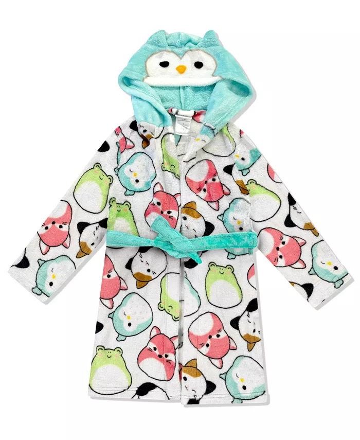 

Детский плюшевый халат с поясом для девочек 6-14 лет Squishmallow, белый