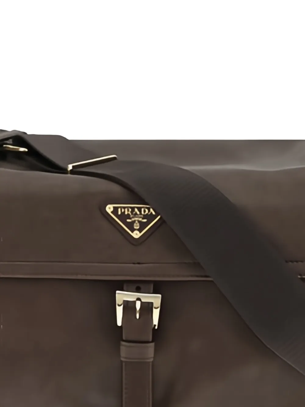 Большая сумка-тоут Explore с треугольным логотипом Prada, коричневый — фото 4