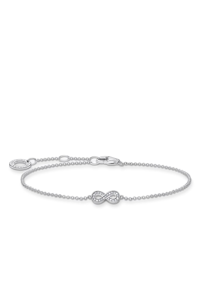 

Thomas Sabo Браслет «Бесконечность» в серебристо-белом цвете