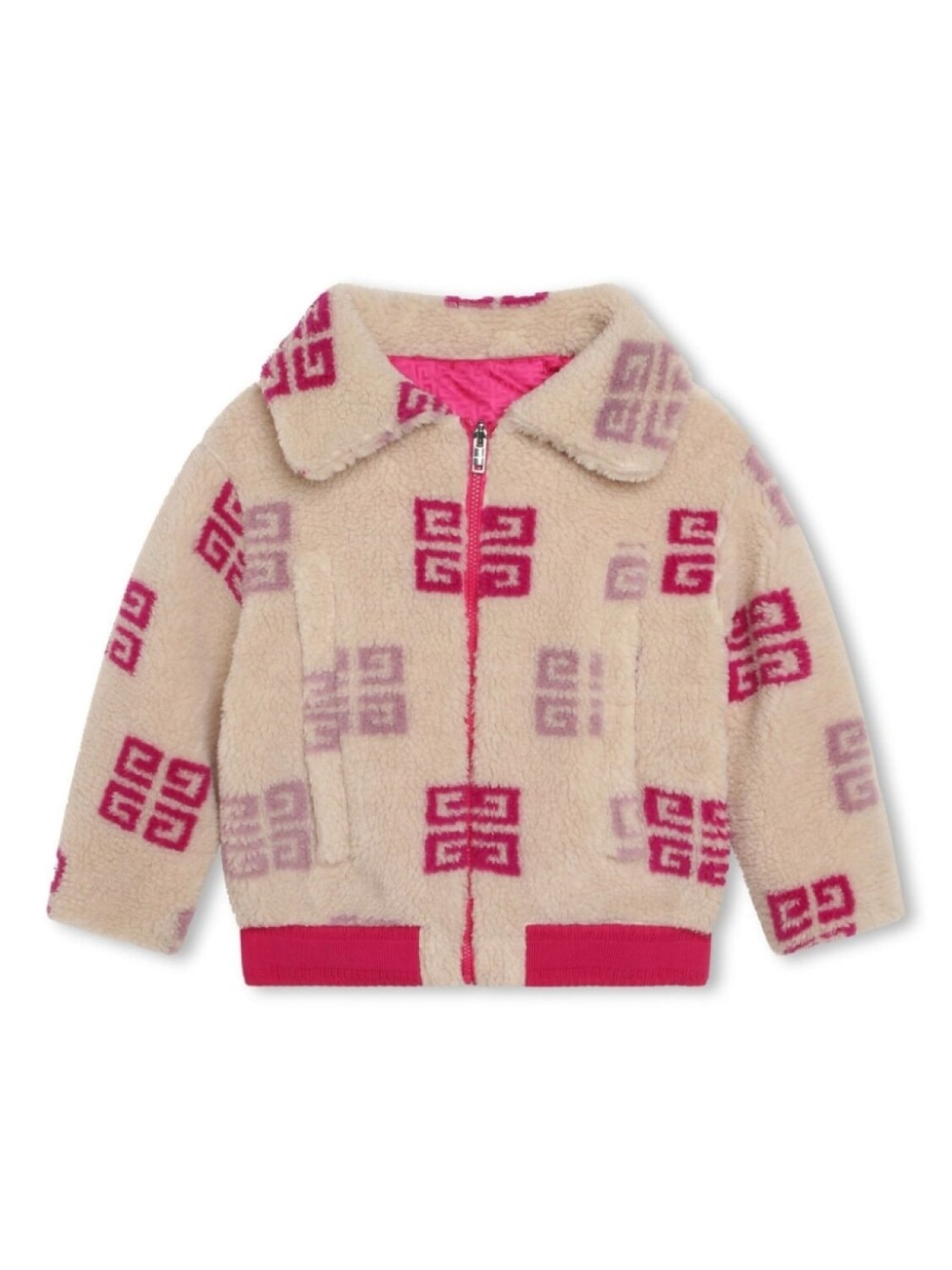 

Givenchy Kids двусторонняя куртка с логотипом 4G, розовый