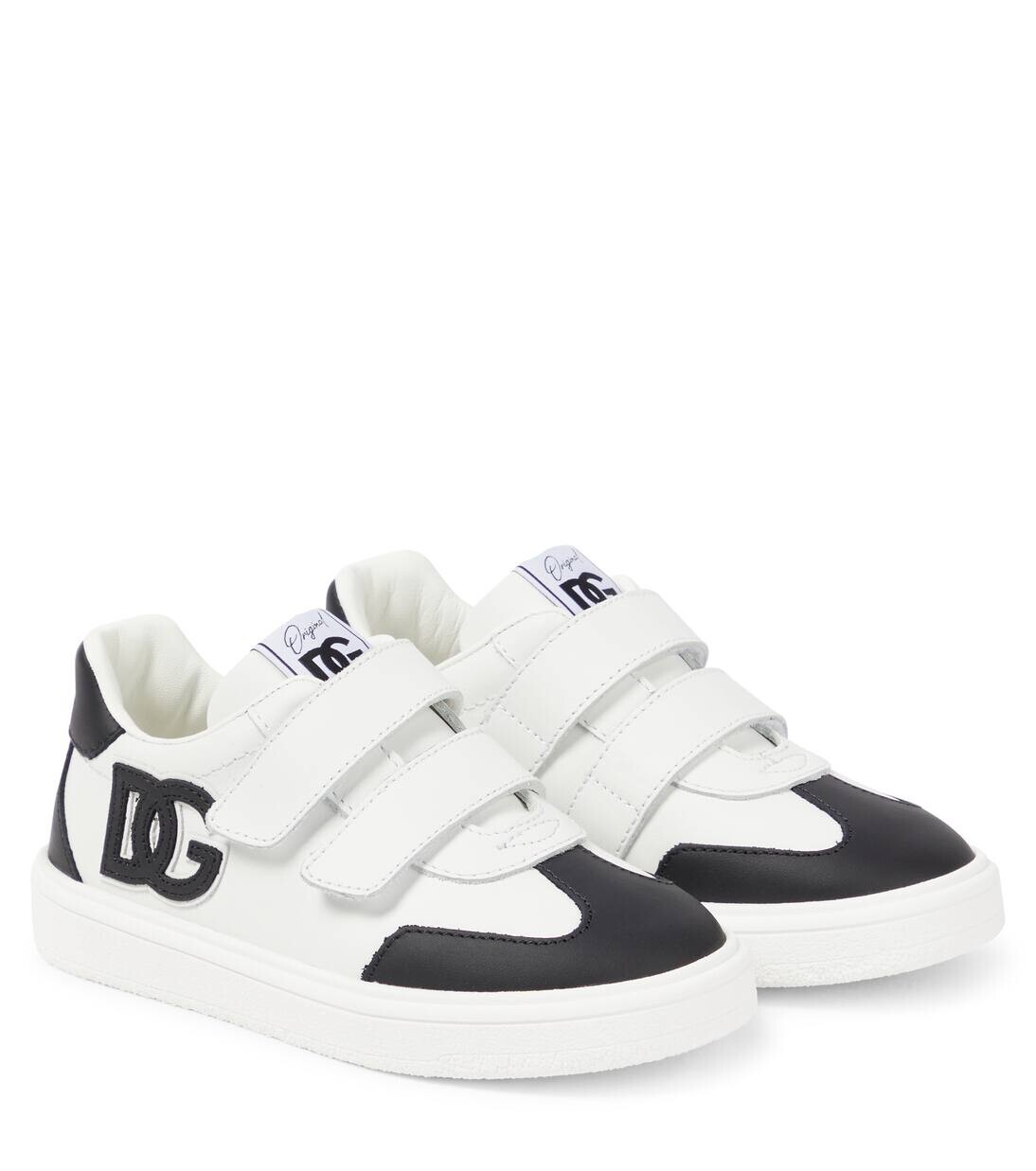 

Кроссовки из кожи DG Dolce&Gabbana Kids, цвет bianco/nero