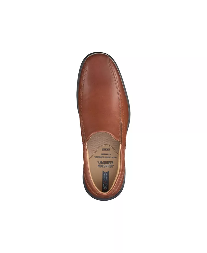Мужские водонепроницаемые кожаные слипоны Xc4 Stanton 2.0 Runoff Johnston & Murphy, коричневый — фото 4
