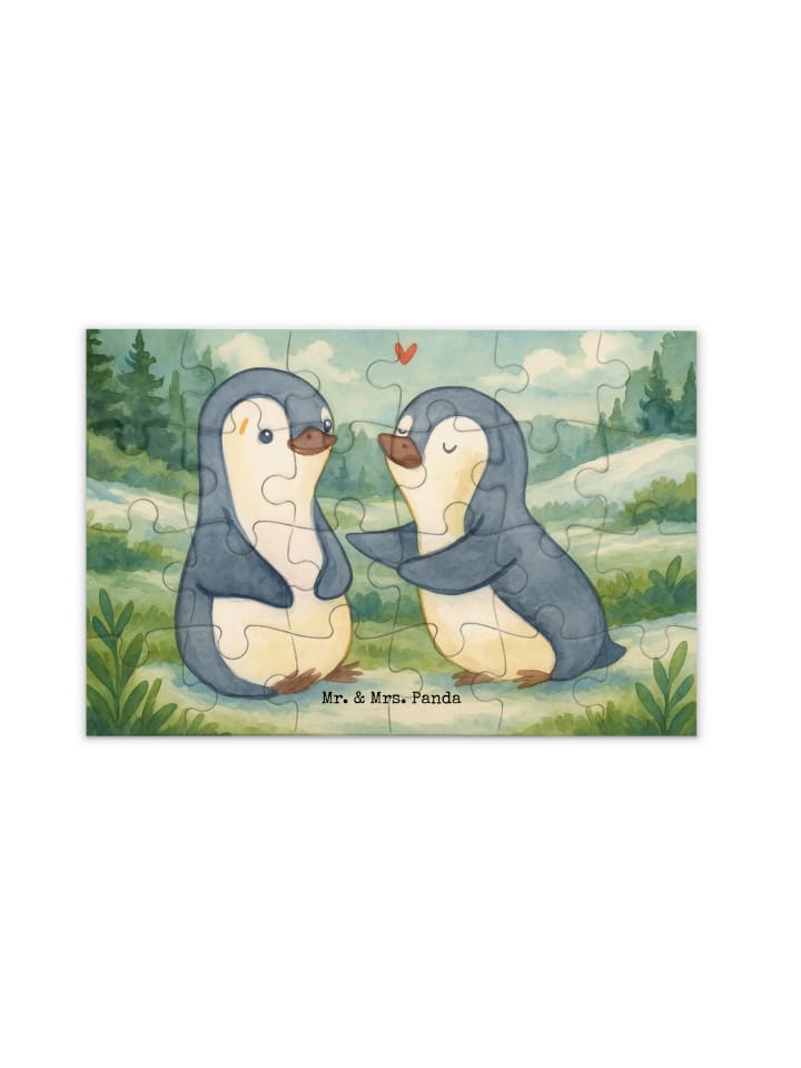

Mr. & Mrs. Panda Пингвины-пазлы, успокаивающий дизайн без лишних слов, в белом цвете