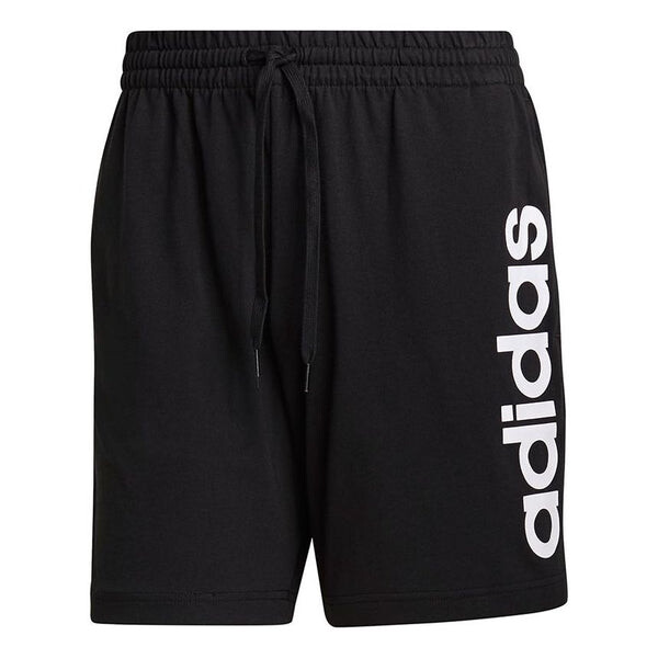 

Шорты m lin sj sho logo printing sports breathable shorts black Adidas, черный