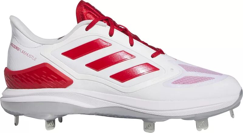 

Женские бутсы для софтбола Adidas adizero PureHustle 3 Elite Metal Fastpitch, белый/красный