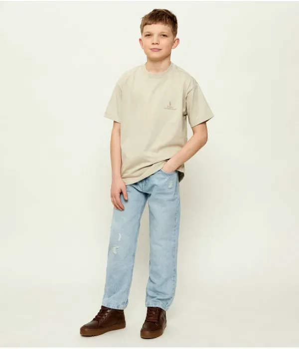 Футболка loose fit Polo Ralph Lauren, бежевый — фото 2