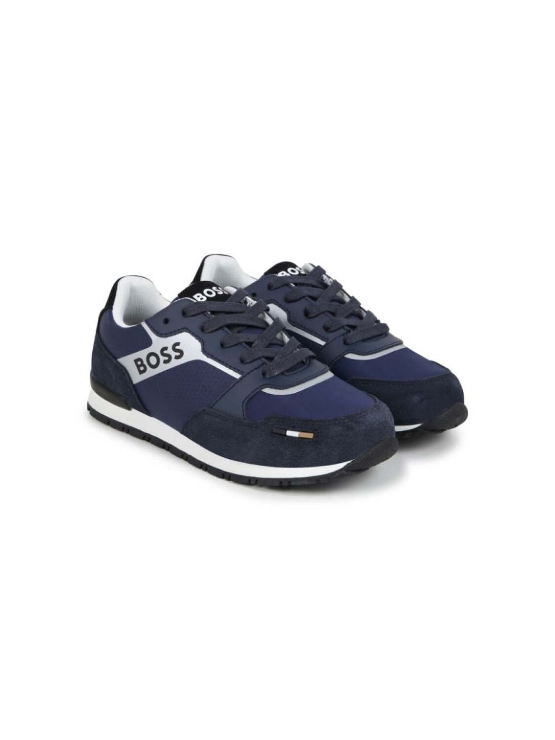 

BOSS Kidswear кроссовки с логотипом, синий